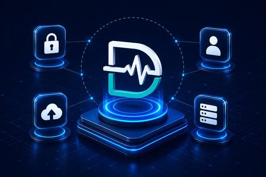 Ilustrasi perlindungan data pasien pada sistem DHealthcare